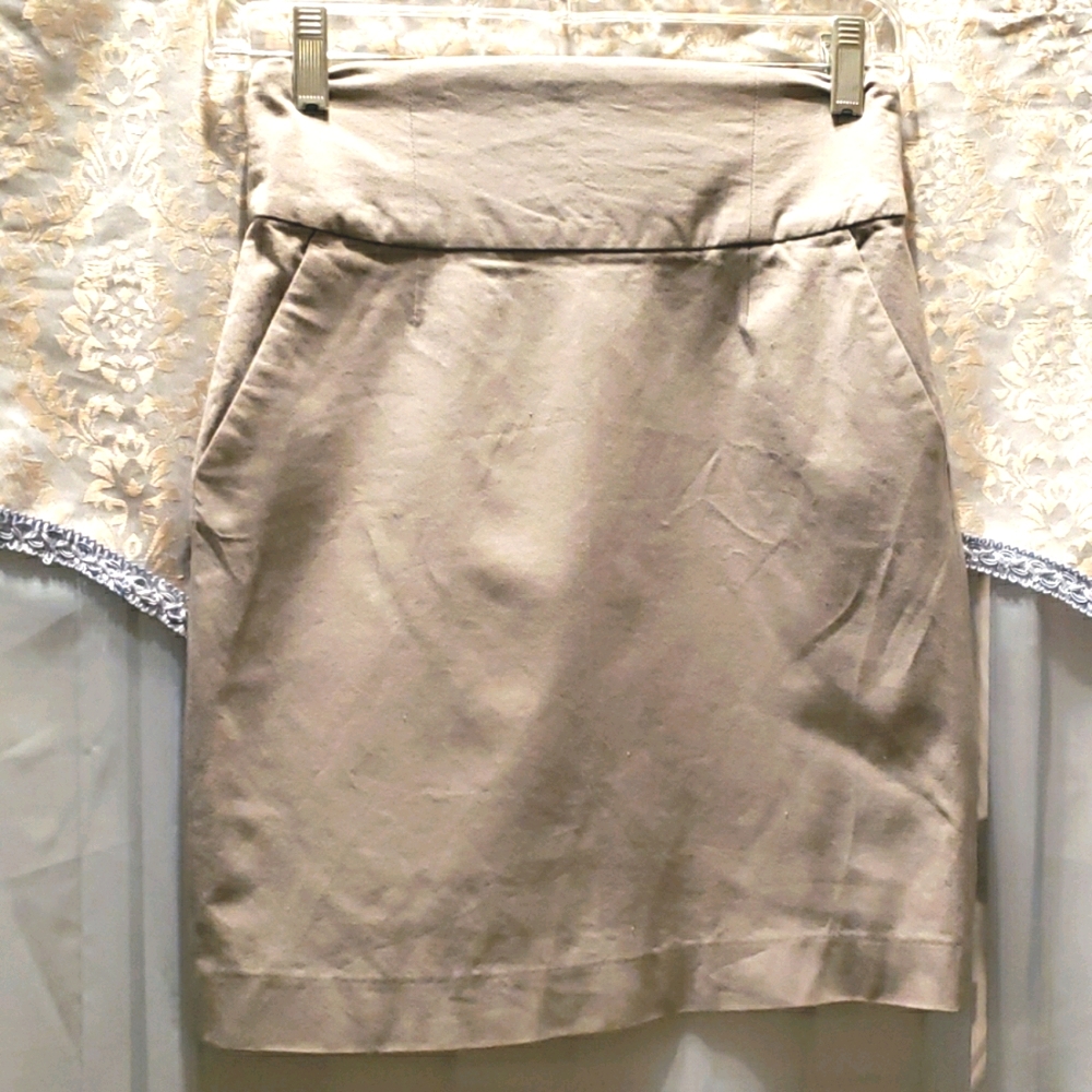 BANANA REPUBLIC GREY STRETCH PETITE SKIRT SZ 0P